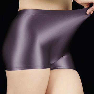 Riolio Mens Glossy Oily boxer shorts Elastic Underwear softThin Panties Breathable Underpants SmoothLingerie elasticity